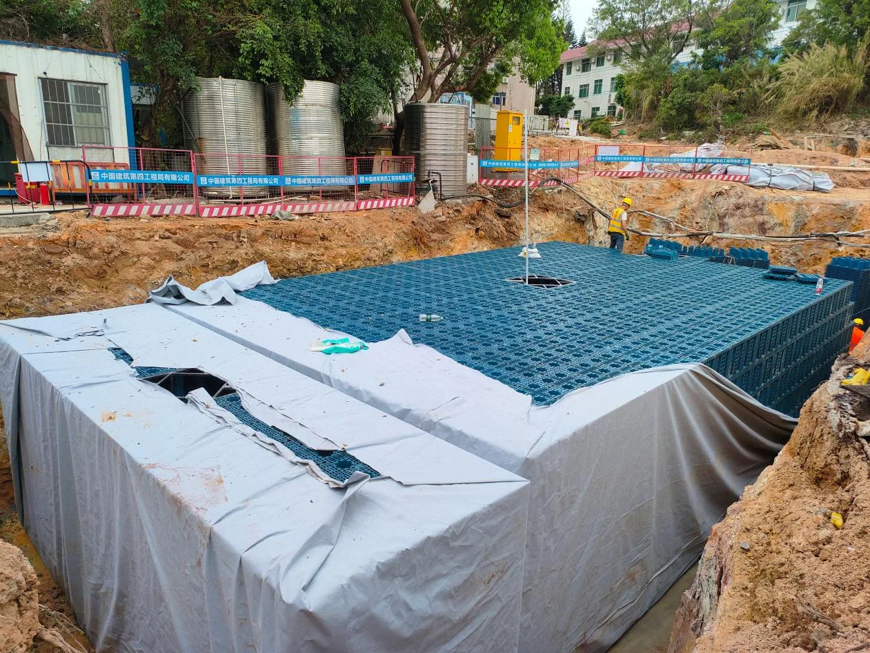 Commercial sites rainwater installation example